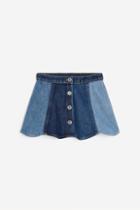 H & M - A-line Denim Skirt - Blue