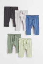 H & M - 5-pack Cotton Pants - Green