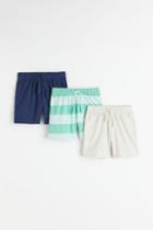 H & M - 3-pack Cotton Jersey Shorts - Turquoise