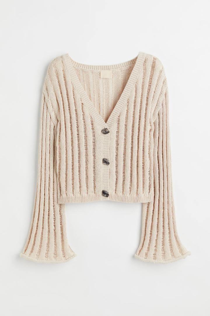 H & M - Knit Cardigan - Beige