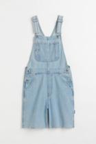 H & M - Denim Overall Shorts - Blue
