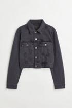 H & M - Short Denim Jacket - Black