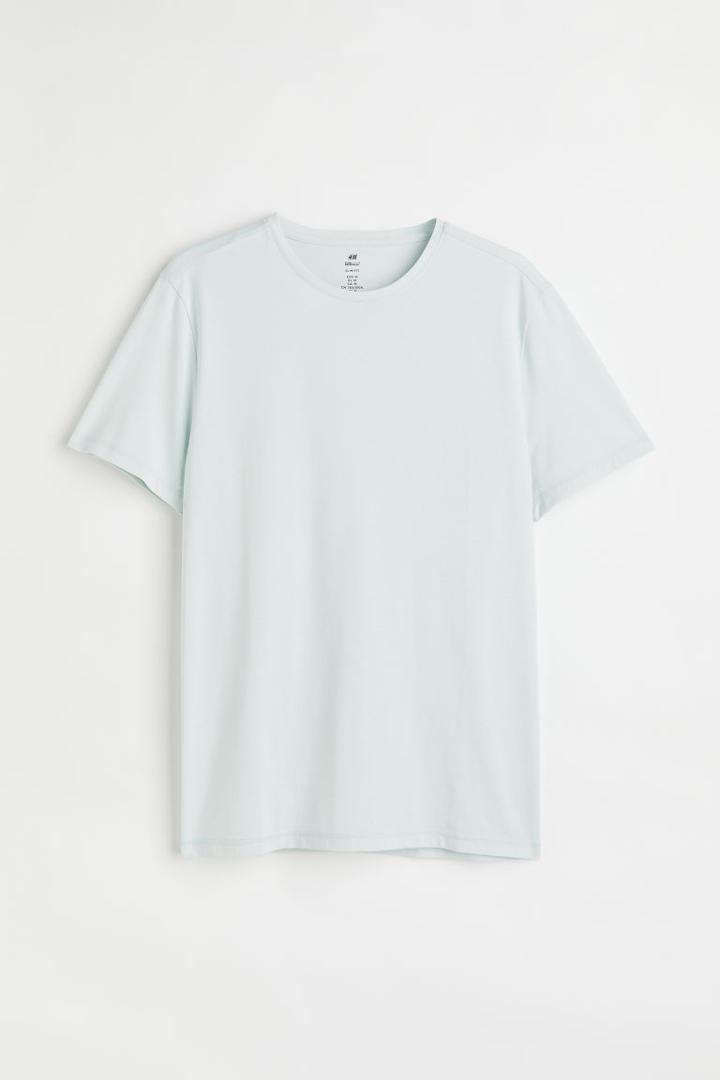 H & M - Coolmax Slim Fit T-shirt - Turquoise