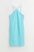 H & M - Cotton Dress - Turquoise