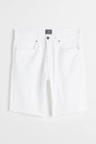 H & M - Slim Fit Cotton Twill Shorts - White