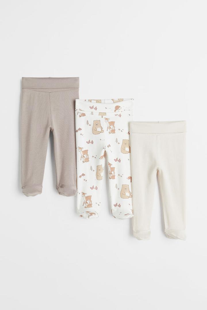 H & M - 3-pack Pants - White