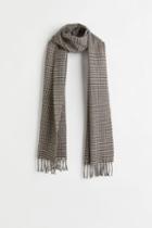 H & M - Patterned Scarf - Brown