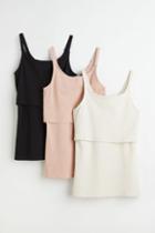 H & M - Mama 3-pack Nursing Tops - Black
