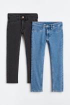 H & M - 2-pack Skinny Fit Jeans - Blue