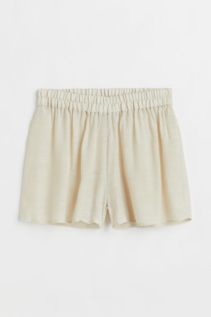 H & M - Crped Beach Shorts - Beige
