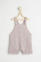 H & M - Linen Overall Shorts - Purple