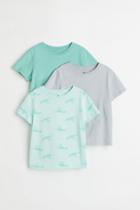 H & M - 3-pack T-shirts - Turquoise
