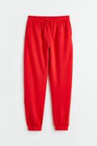 H & M - High Waist Joggers - Red