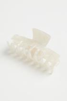 H & M - Large Plastic Hair Claw - White
