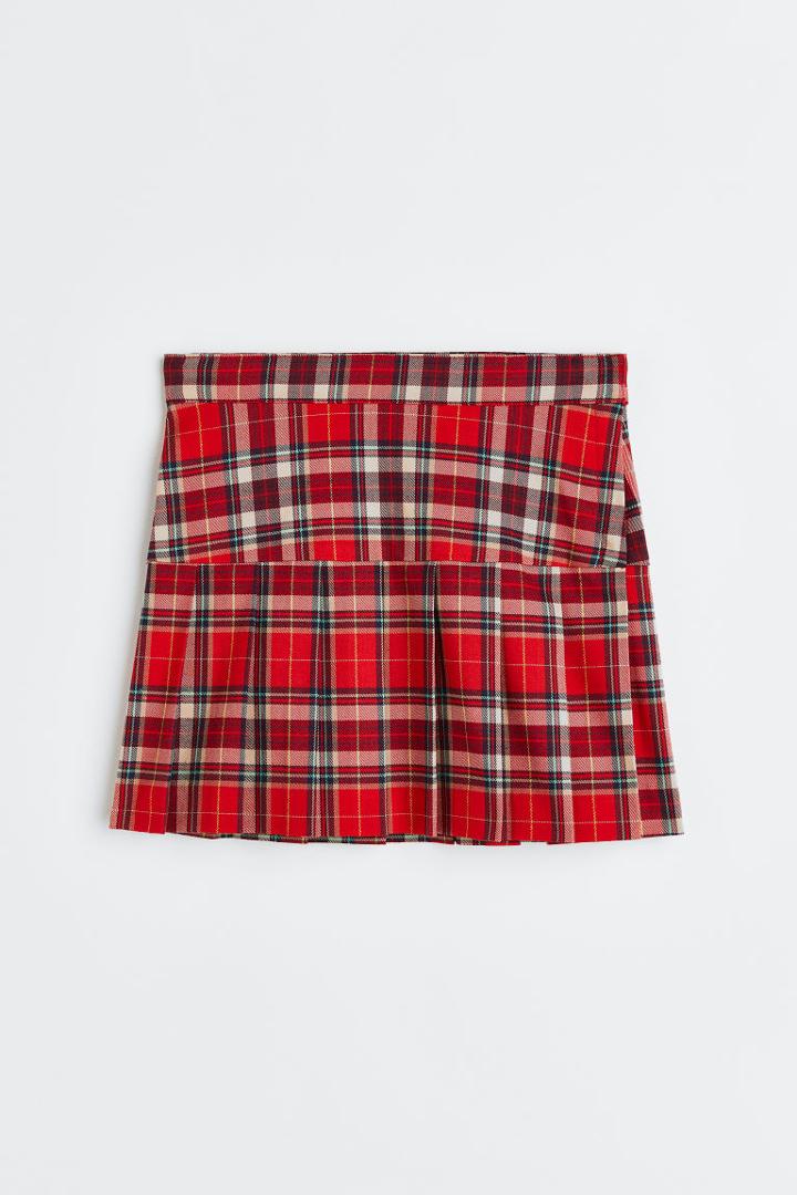 H & M - Twill Skirt - Red