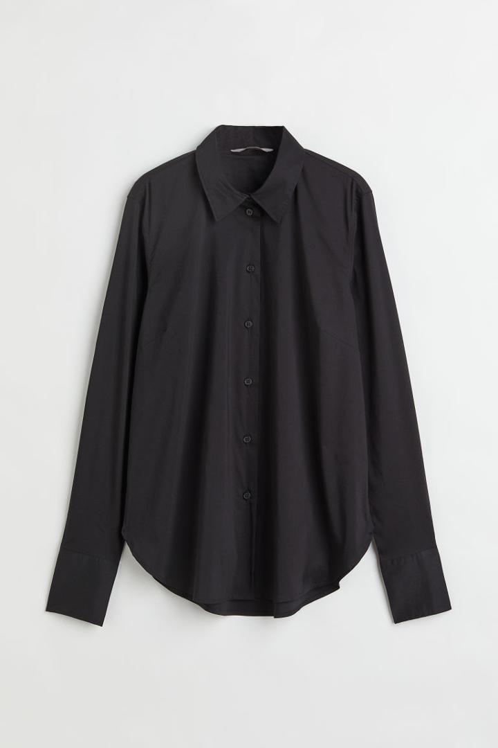 H & M - Cotton-blend Shirt - Black