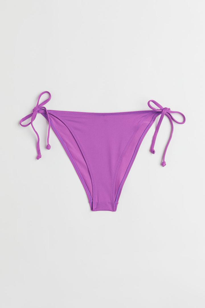 H & M - Tie Bikini Bottoms - Purple