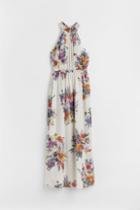 H & M - Halterneck Chiffon Dress - White