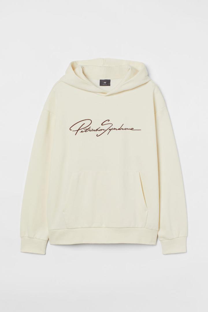H & M - Relaxed-fit Hoodie - White