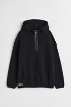 H & M - Half-zip Hoodie - Black