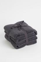 H & M - 2-pack Cotton Bath Sheets - Gray