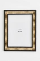 H & M - Wood And Rattan Frame - Black
