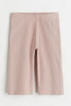H & M - Ribbed Leggings - Pink