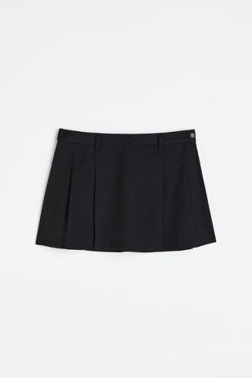 H & M - H & M+ Pleated Skirt - Black