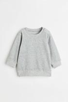 H & M - Velour Sweatshirt - Gray