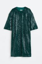 H & M - Sequined Dress - Green