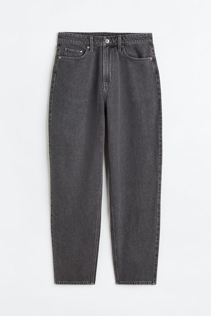 H & M - Mom Loose Fit Ultra High Jeans - Gray