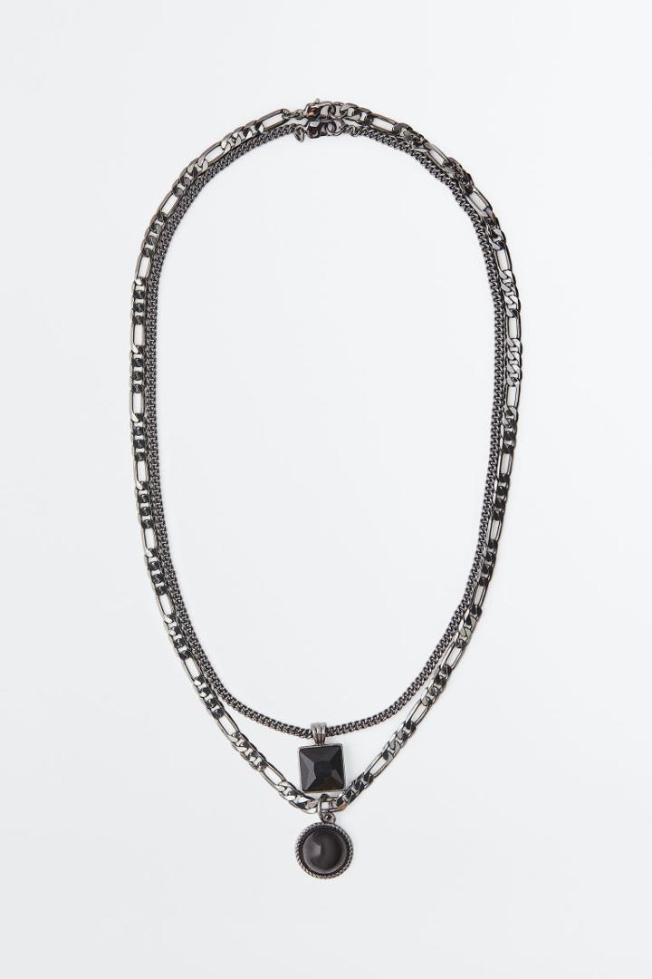 H & M - 2-pack Pendant Necklaces - Black