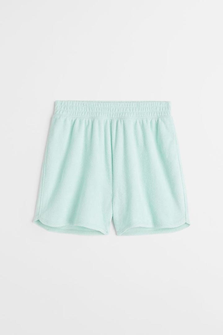 H & M - Terry Shorts - Turquoise