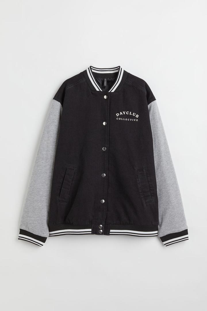 H & M - Baseball Jacket - Black