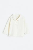 H & M - Cotton Rugby Shirt - White