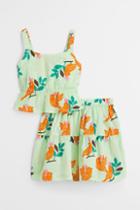 H & M - 2-piece Cotton Poplin Set - Green