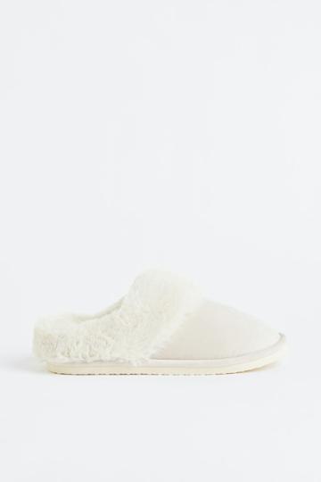 H & M - Warm-lined Slippers - White