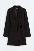 H & M - Tie-belt Jacket Dress - Black