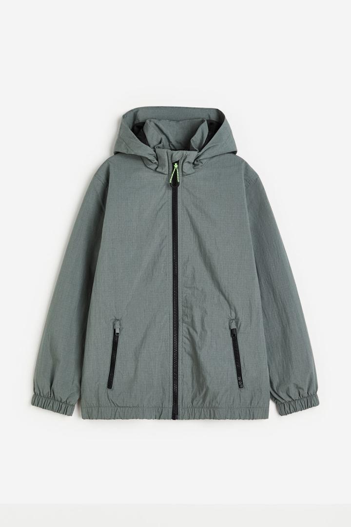 H & M - Hooded Shell Jacket - Green