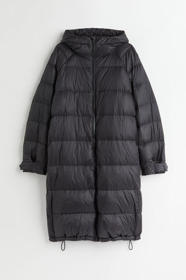 H & M - H & M+ Knee-length Down Jacket - Black