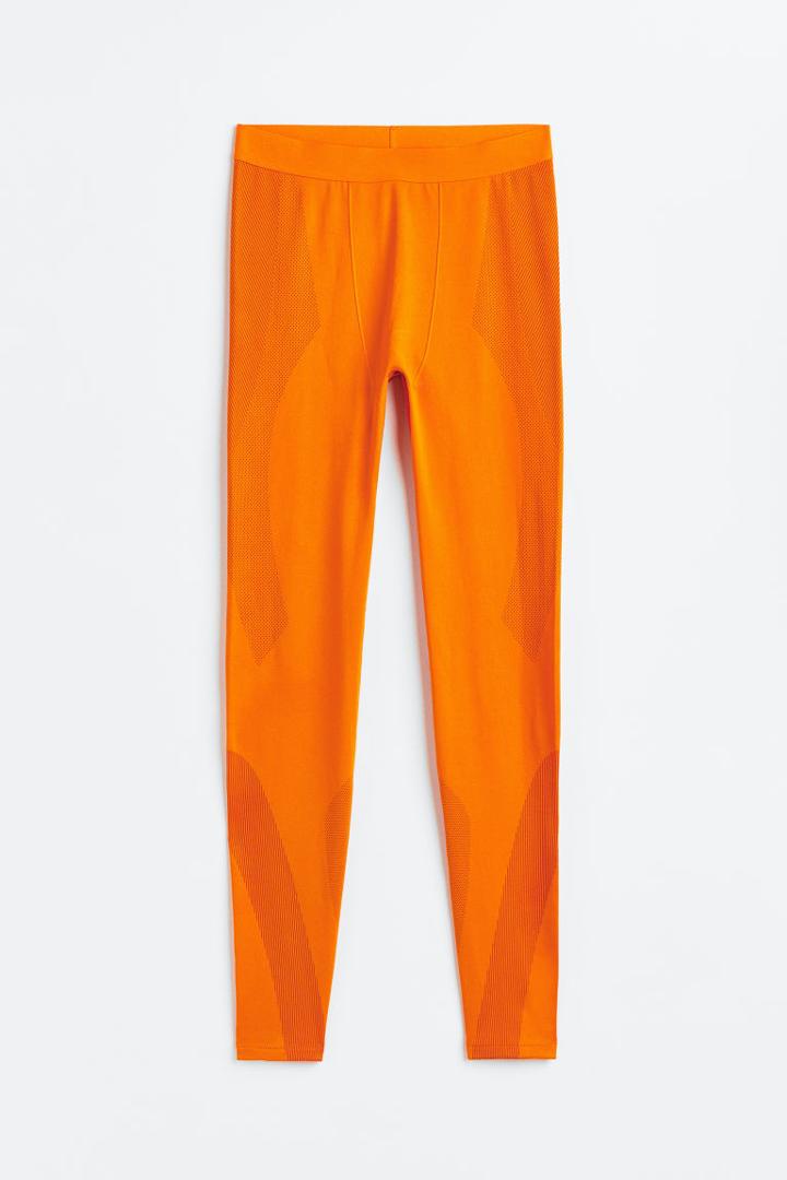 H & M - Drymove&trade; Seamless Sports Tights - Orange