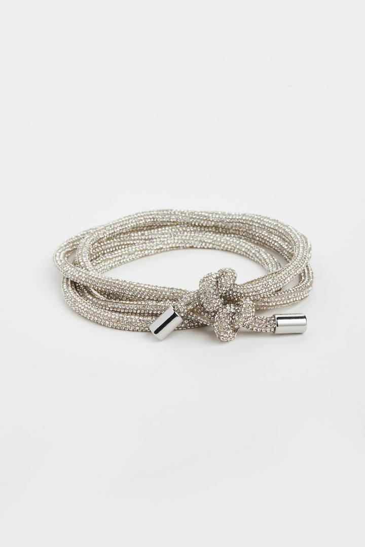 H & M - Rhinestone Waist Belt - Brown