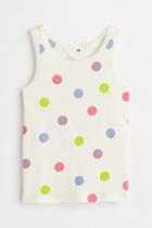 H & M - Cotton Jersey Tank Top - White