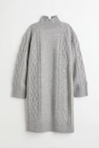 H & M - Mama Cable-knit Dress - Gray