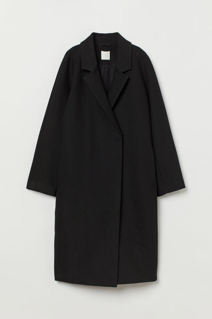 H & M - Calf-length Coat - Black