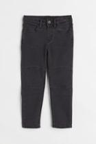 H & M - Slim Fit Jeans With Reinforced Knees - Black