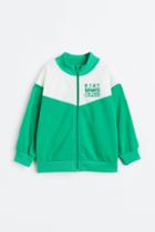 H & M - Color-block Track Jacket - Green