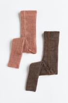 H & M - 2-pack Wool-blend Leggings - Beige