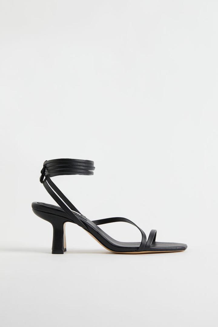 H & M - Leather Sandals - Black