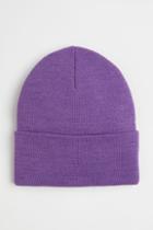 H & M - Fine-knit Hat - Purple